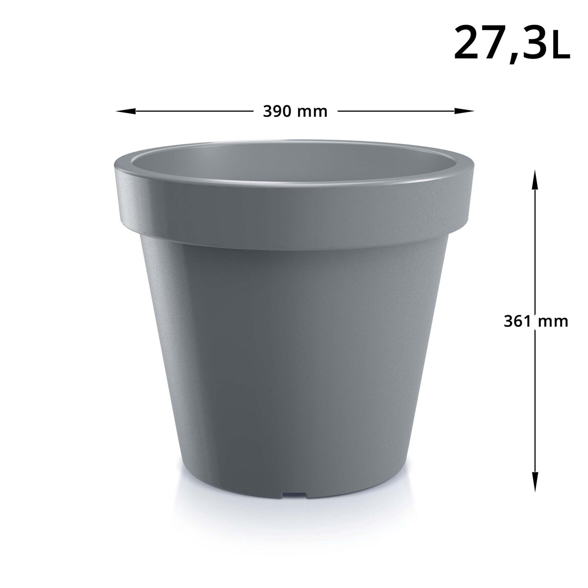 Donica Ogrodowa Okrągła Doniczka Na Taras 39 Cm