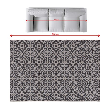 Dywan Modern Ethno sand/ antracite 200x290cm, 200 x 290 cm