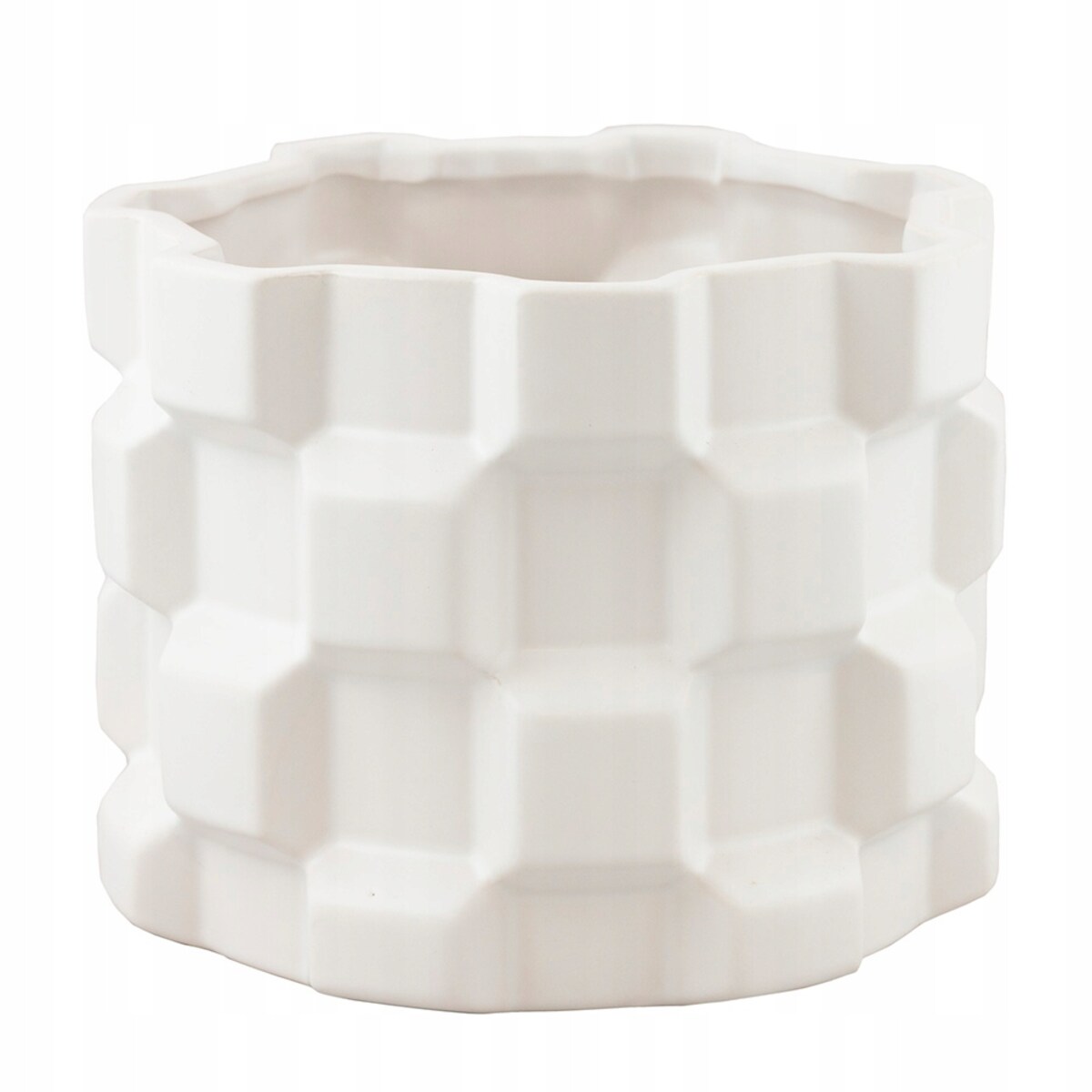 DONICA ANNA hexagon biała ceramiczna śr. 15cm