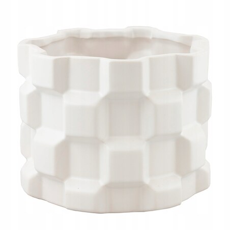 DONICA ANNA hexagon biała ceramiczna śr. 15cm