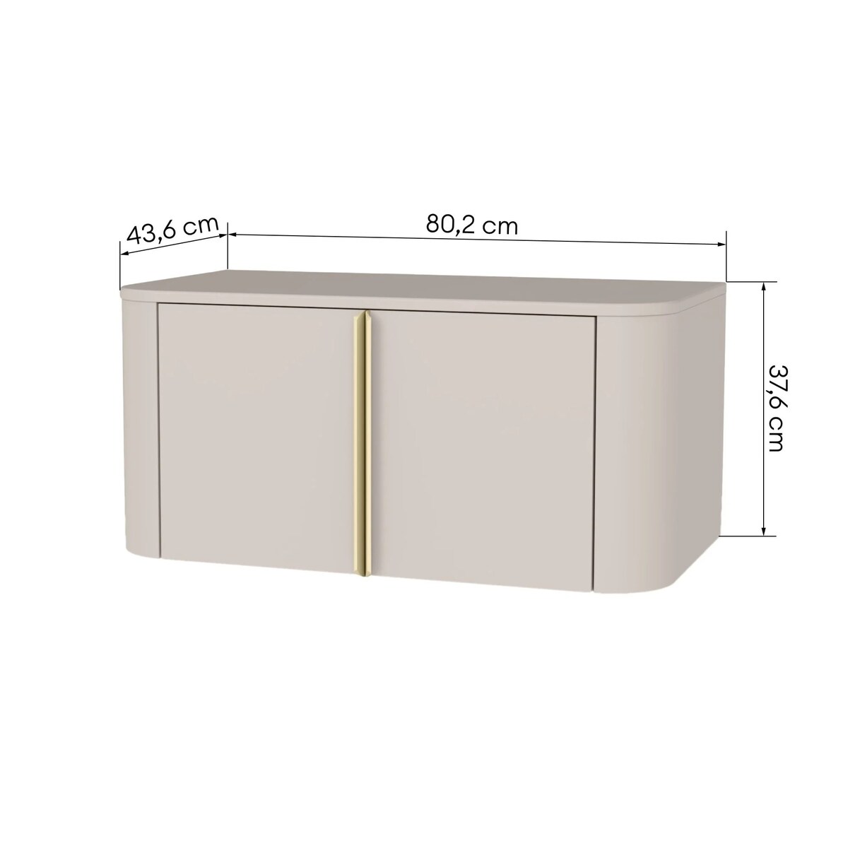 Komoda szafka łazienkowa pod umywalkę 37,6x80,2x43,6 cm POPS beżowa