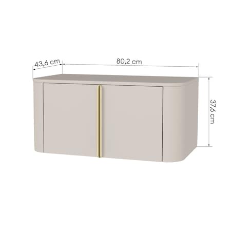 Komoda szafka łazienkowa pod umywalkę 37,6x80,2x43,6 cm POPS beżowa