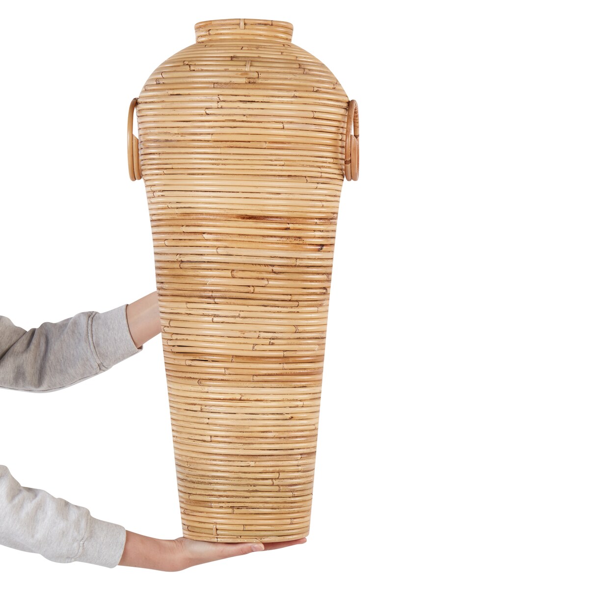 Wazon dekoracyjny ELATIA Rattan 70 cm Naturalny