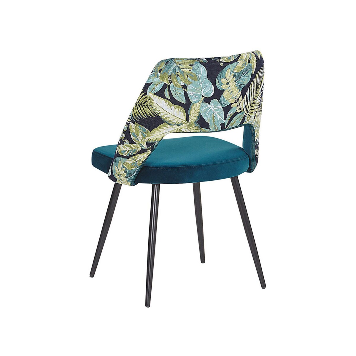 Zestaw 2 krzeseł do jadalni welurowy niebieski ANSLEY