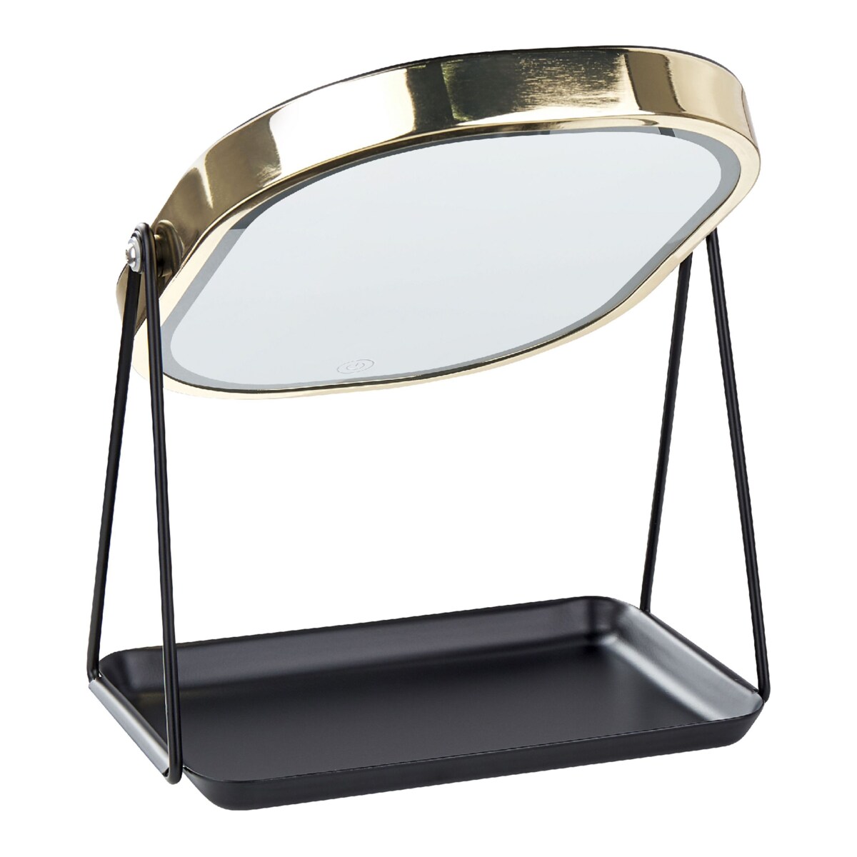 Lusterko kosmetyczne LED 20 x 22 cm złote DORDOGNE