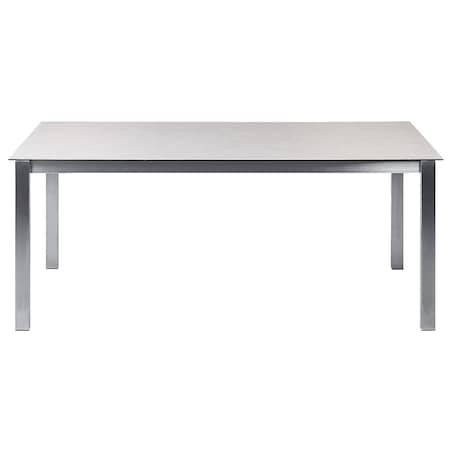 Stół ogrodowy COSOLETO 180 cm 90 cm Szkło Biały