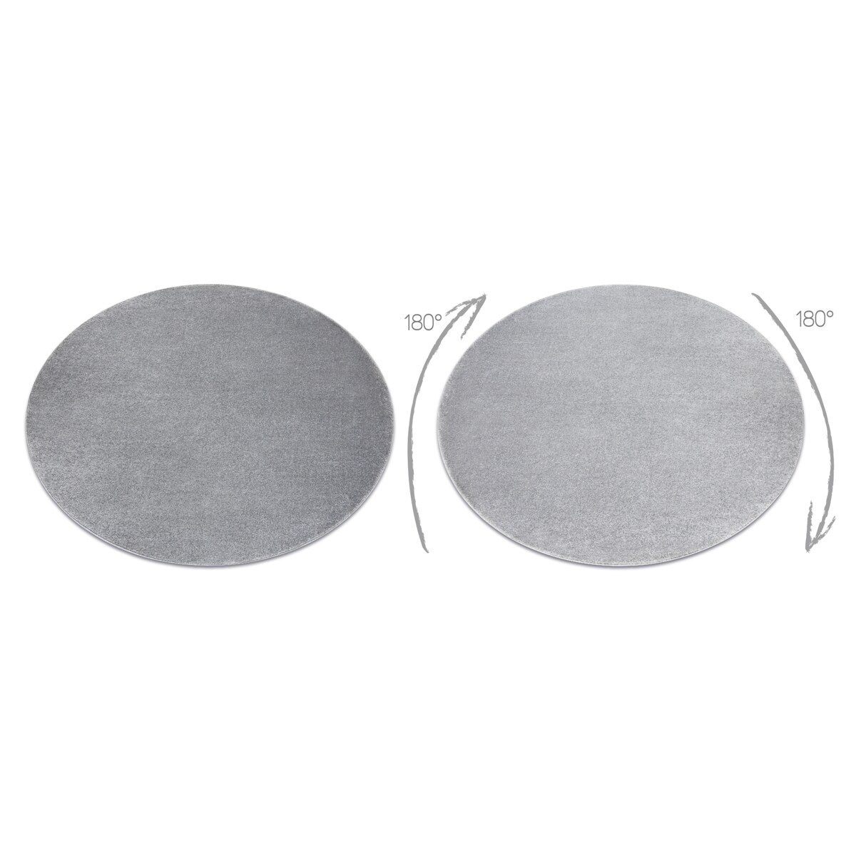 Dywan SOFTY koło Jednolity, jednokolorowy koło 200 cm