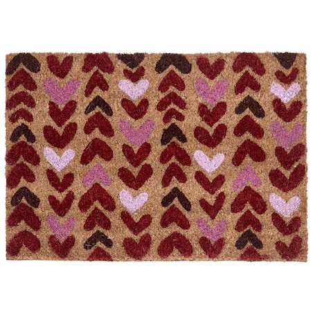 Wycieraczka TIMOLAN Naturalny 40 x 60 cm Serce Włókno kokosowe