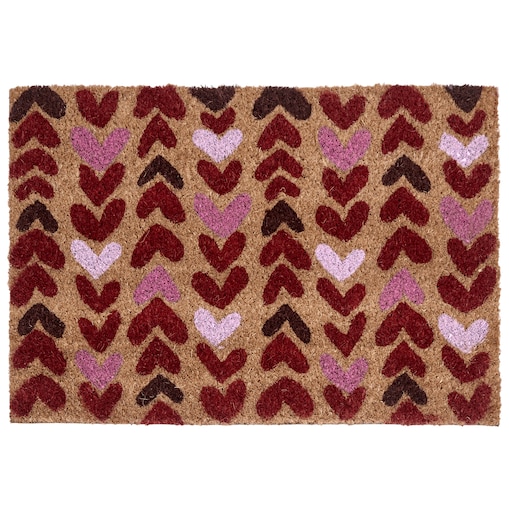 Wycieraczka TIMOLAN Naturalny 40 x 60 cm Serce Włókno kokosowe