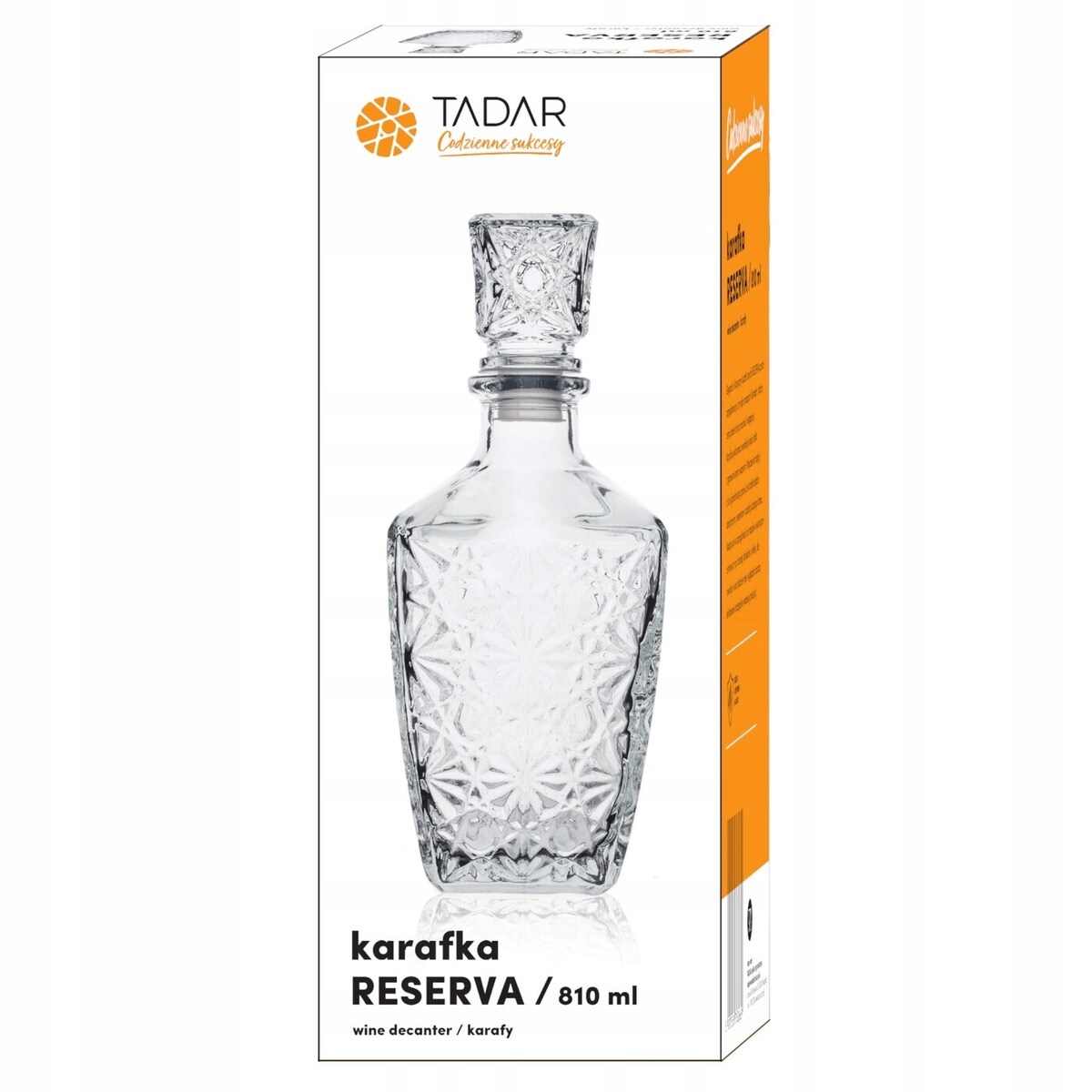 KARAFKA szklana 810 ml NA whisky alkohol wino sok