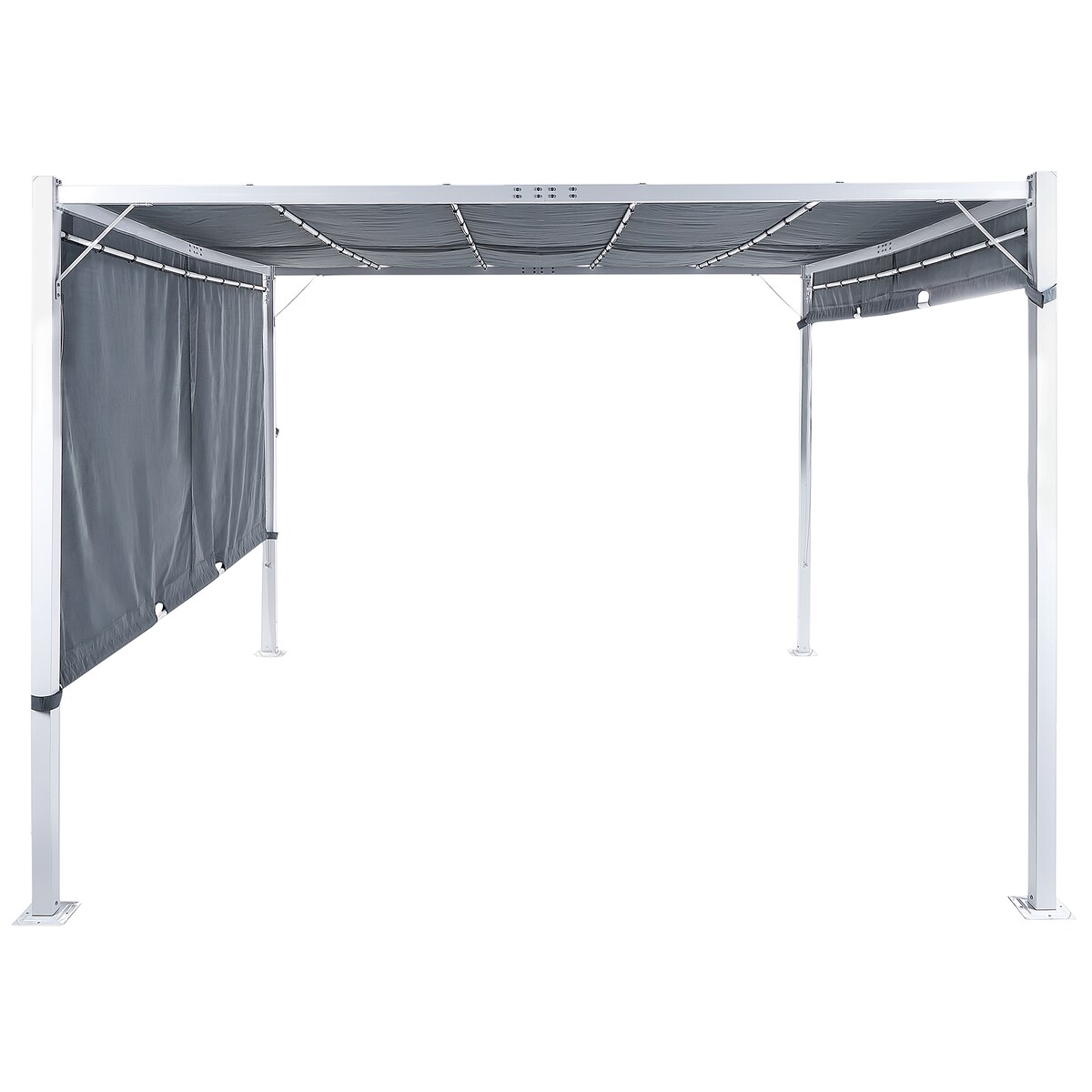 Pawilon ogrodowy LED PARGA Metal 310 cm 310 cm Szary