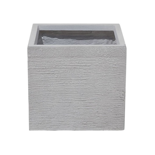 Doniczka kwadratowa 30 x 30 x 28 cm biała PAROS