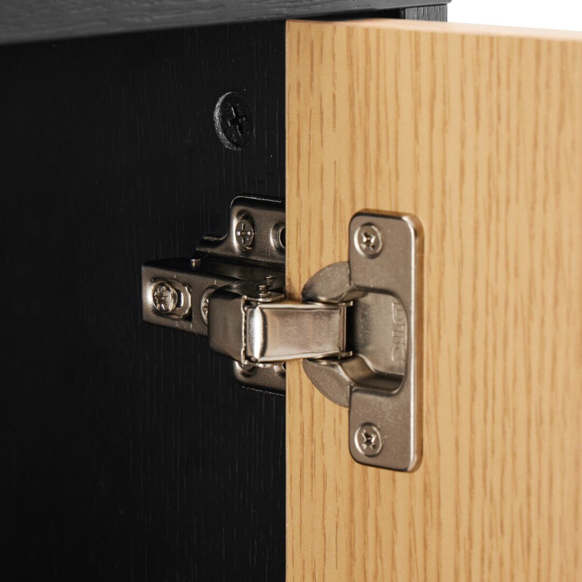 KOMODA Clar Z 3 SZAFKAMI w jodełkę dębowa czarna