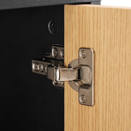 KOMODA Clar Z 3 SZAFKAMI w jodełkę dębowa czarna