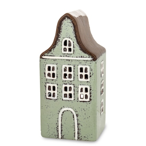 Domek kamienica LED 21x9,5x9 cm BALAY zielony