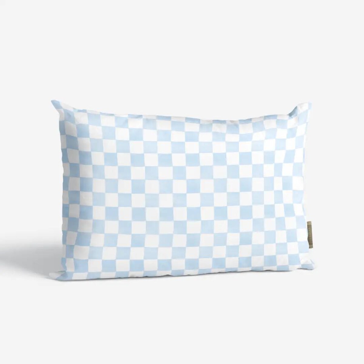 Poduszka świąteczna - błękitna krata