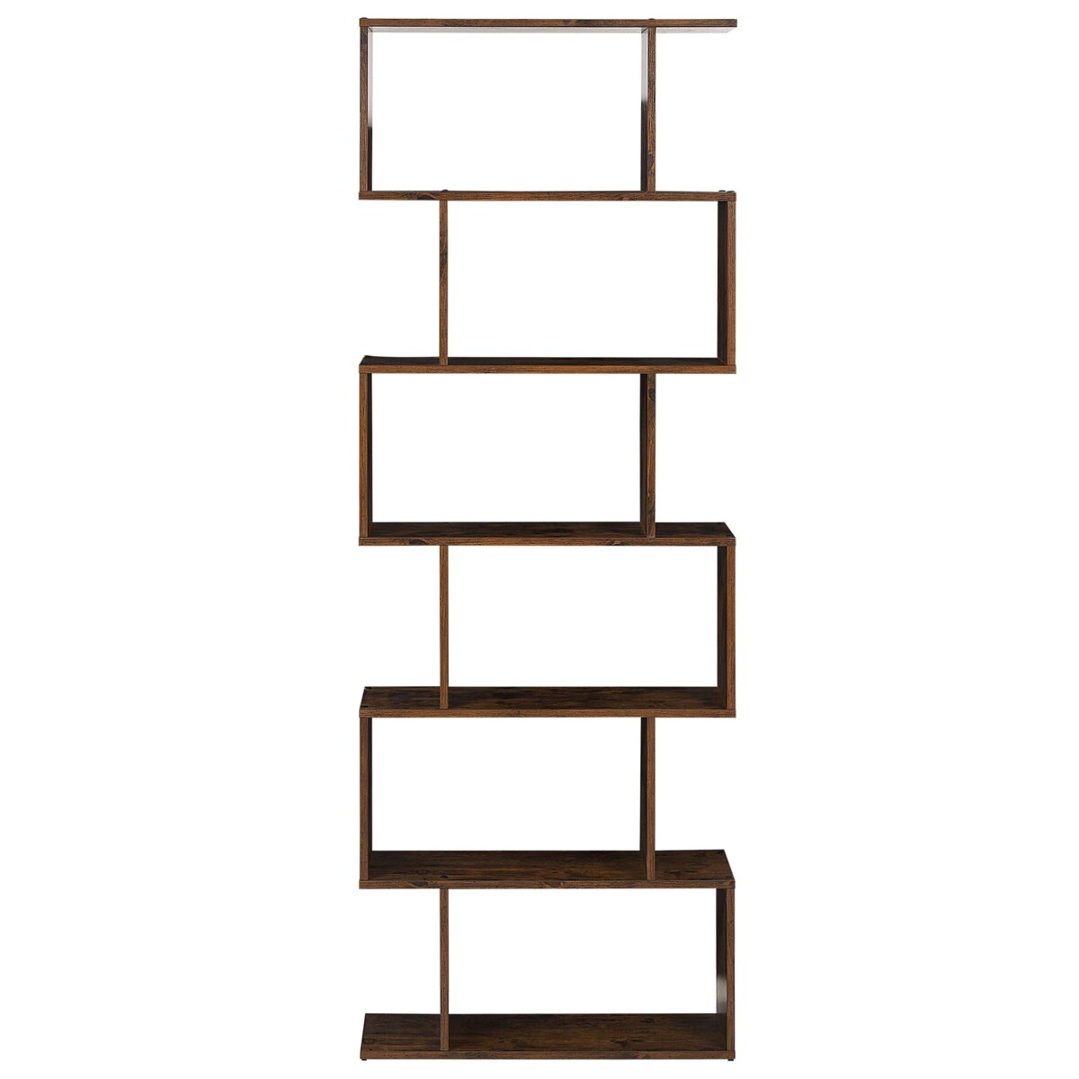 Regał 6 półek ciemne drewno VALDOSA