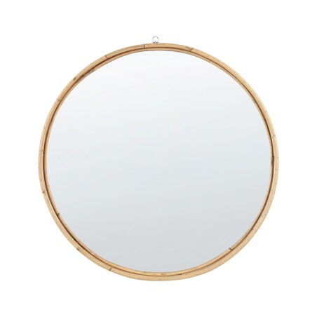 Rattanowe okrągłe lustro ścienne 60 cm naturalne BARUNG