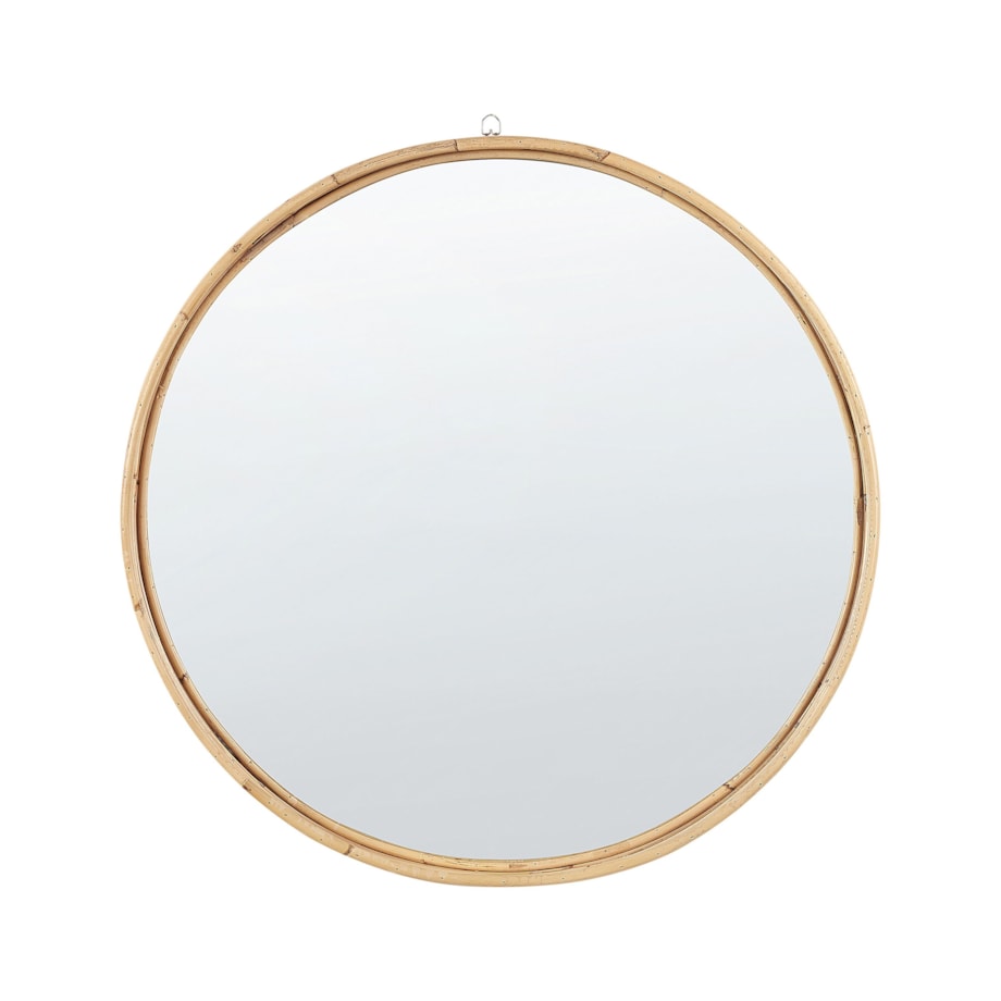 Rattanowe okrągłe lustro ścienne 60 cm naturalne BARUNG