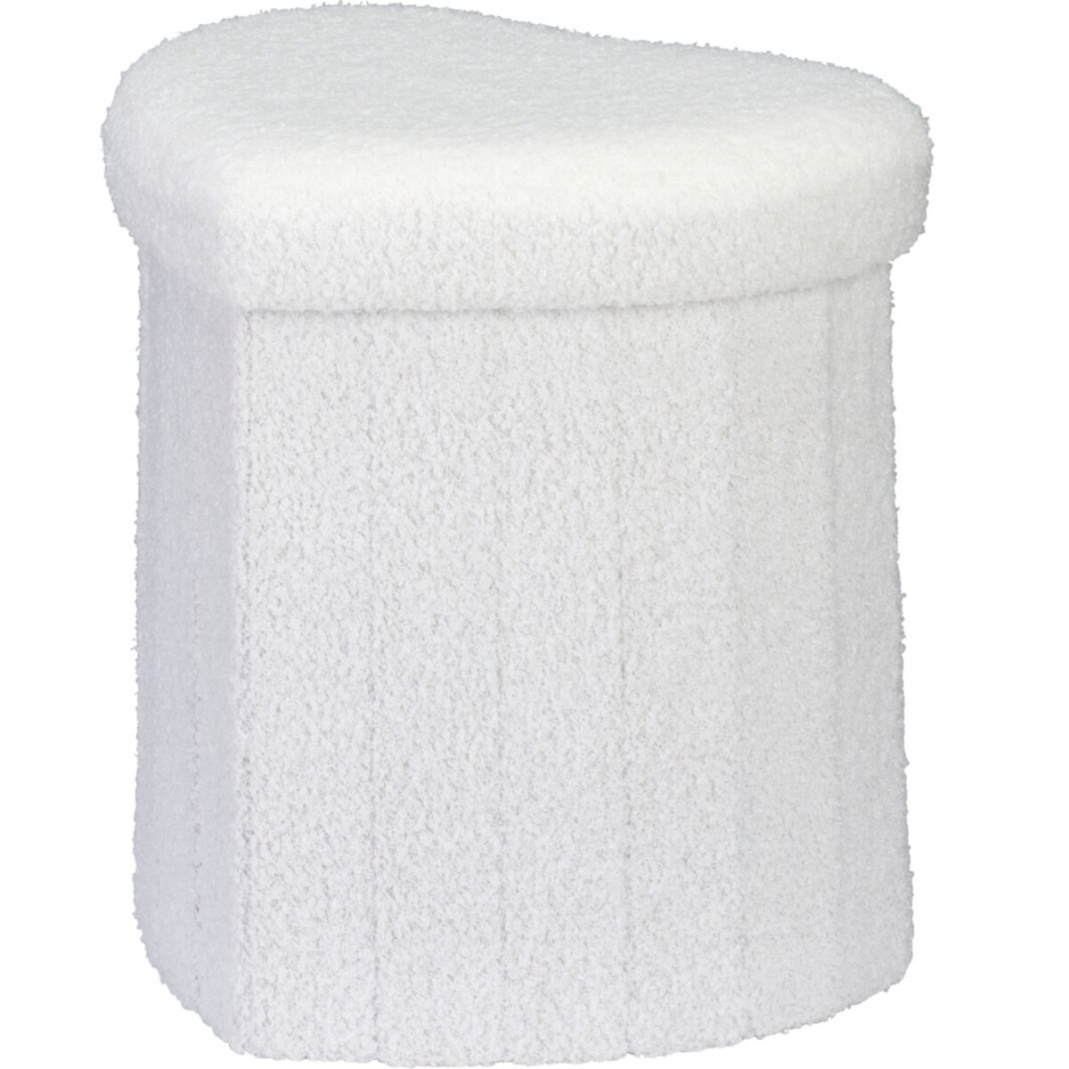 Pufa serce ALLOY, tapicerka baranek, 34 x 28 x 35 cm