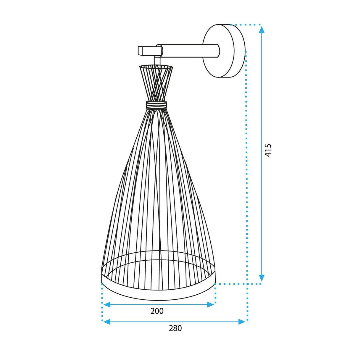 LAMPA ŚCIENNA KINKIET BOHO APP1340-1W