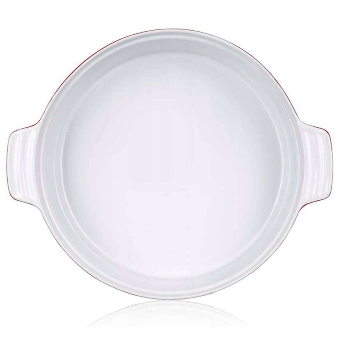 NACZYNIE CERAMICZNE Z POKRYWĄ DO ZAPIEKANIA 26 cm 3L czerwone na prezent