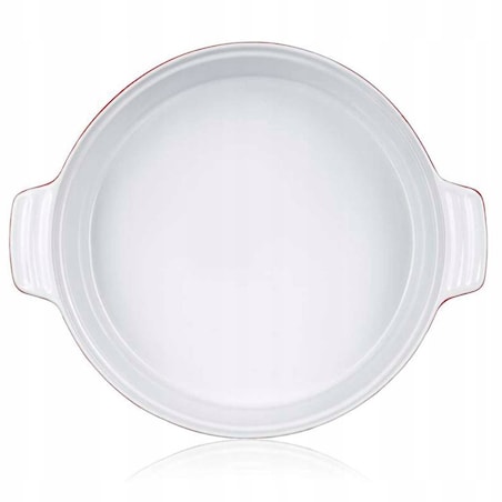 NACZYNIE CERAMICZNE Z POKRYWĄ DO ZAPIEKANIA 26 cm 3L czerwone na prezent