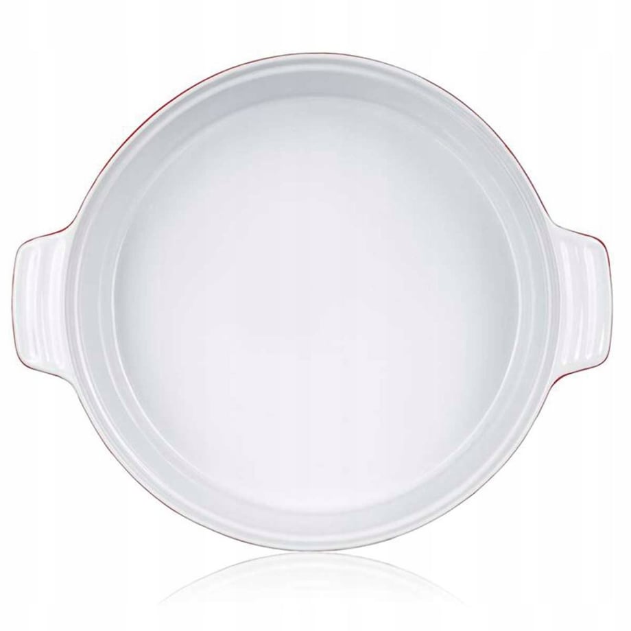 NACZYNIE CERAMICZNE Z POKRYWĄ DO ZAPIEKANIA 26 cm 3L czerwone na prezent