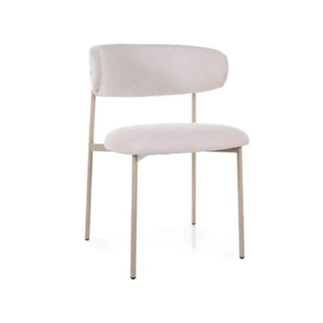 Krzesło tapicerowane ELTON BREGO jasnobeżowe