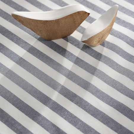 Bieżnik z falbaną 40x160 cm 40x160 granatowo-białe pasy (1,5cm)