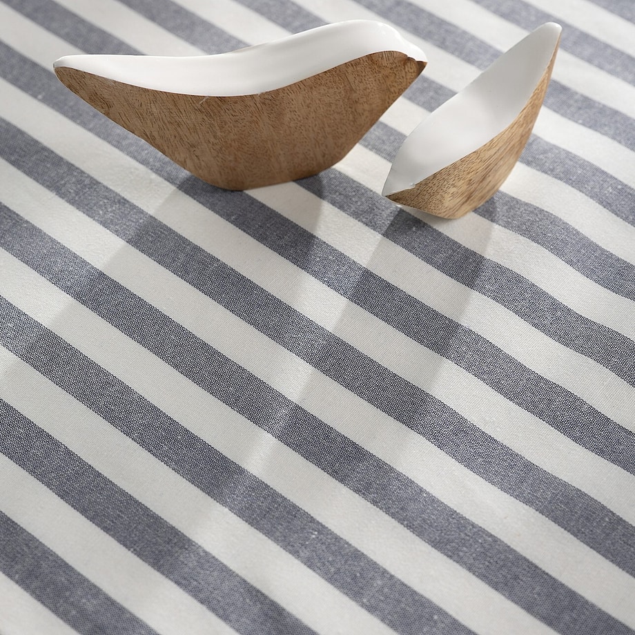 Bieżnik z falbaną 40x160 cm 40x160 granatowo-białe pasy (1,5cm)