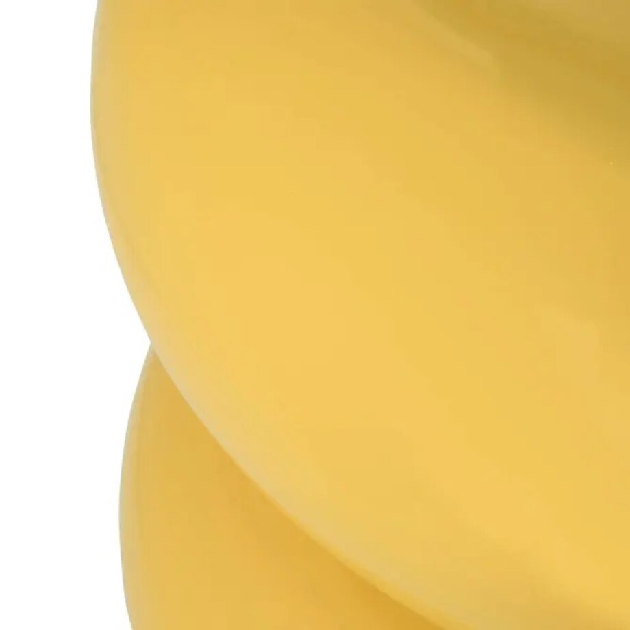 Stolik pomocniczy, boczny, Stoneto glossy, żółty, 43x35x35 cm