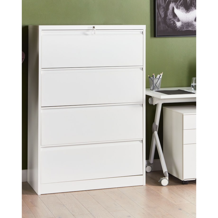 Szafka biurowa metalowa biała HALITE