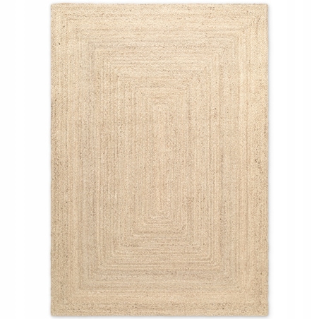 Dywan jutowy do salonu 200x300cm,dwustronny naturalny beżowy dywan z juty
