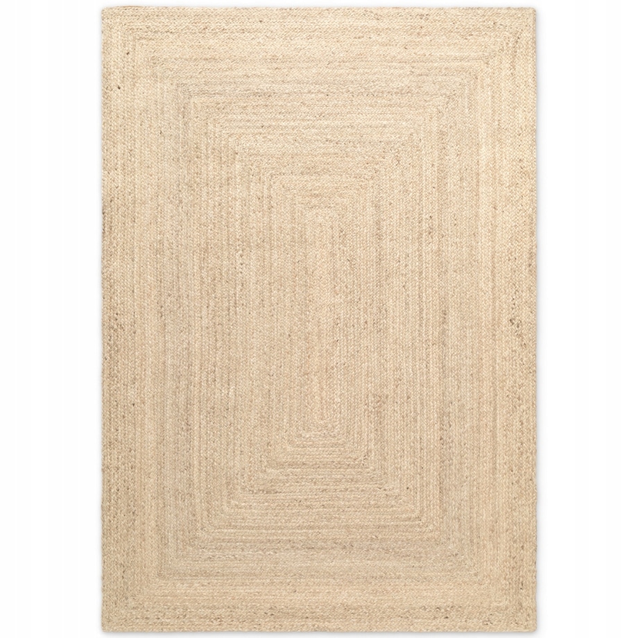Dywan jutowy do salonu 200x300cm,dwustronny naturalny beżowy dywan z juty