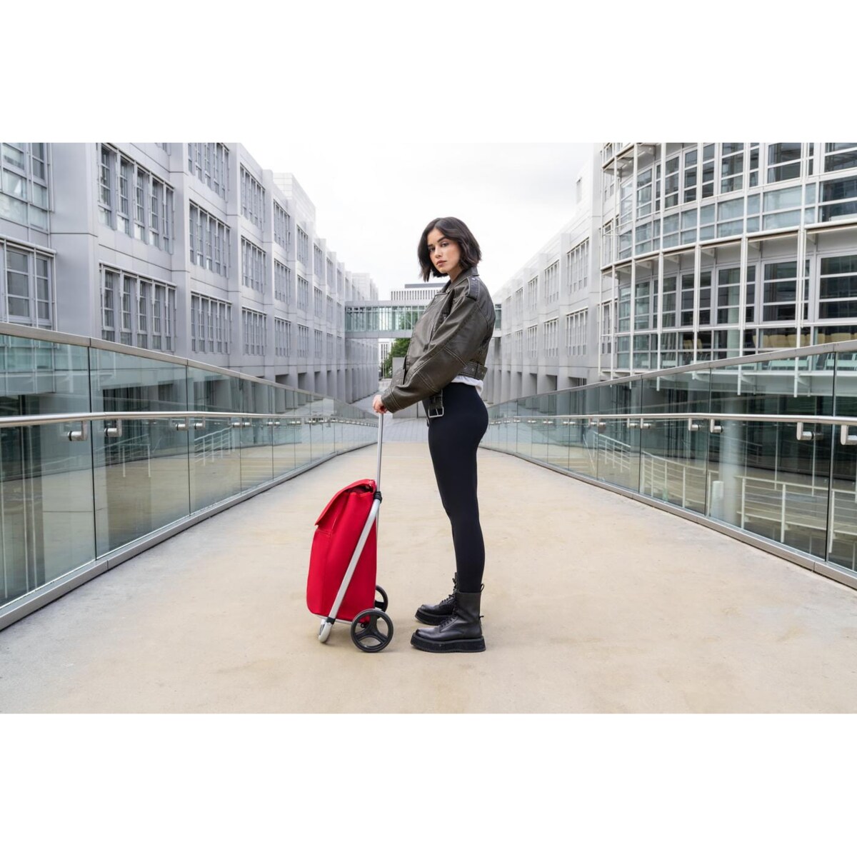 Wózek SHOPPING TROLLEY, red