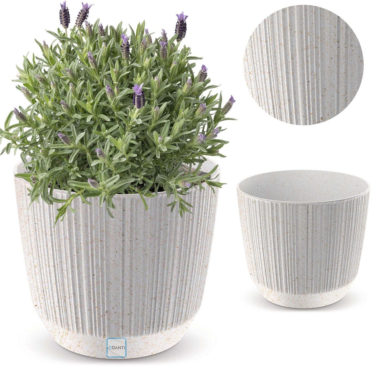 Doniczka Osłonka Domowa 19,5 Cm Ryfo Na Stół Parapet Do Domu Biała