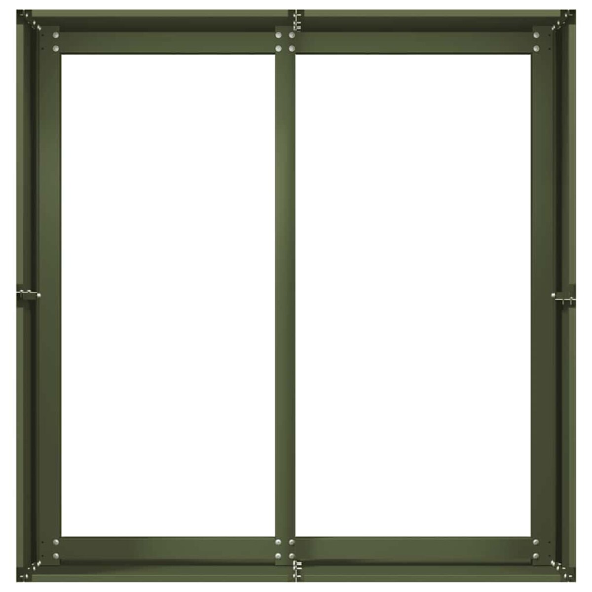 vidaXL Doniczka Oliwkowo-zielona 80x80x40 cm Stal walcowana na zimno