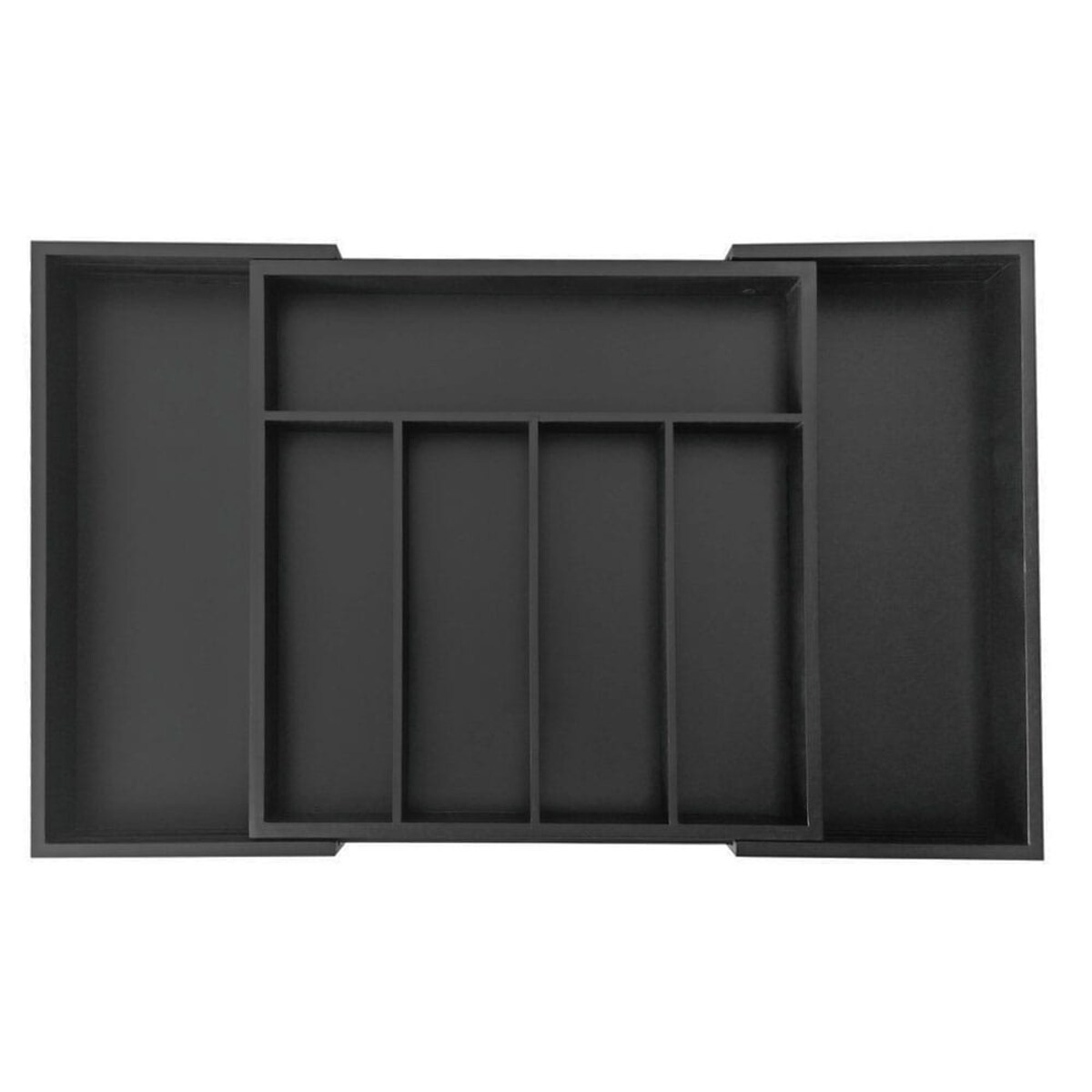 Wkład organizer do szuflady na sztućce rozsuwany 52/31x31cm czarny KINGHOFF