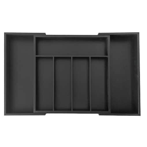 Wkład organizer do szuflady na sztućce rozsuwany 52/31x31cm czarny KINGHOFF
