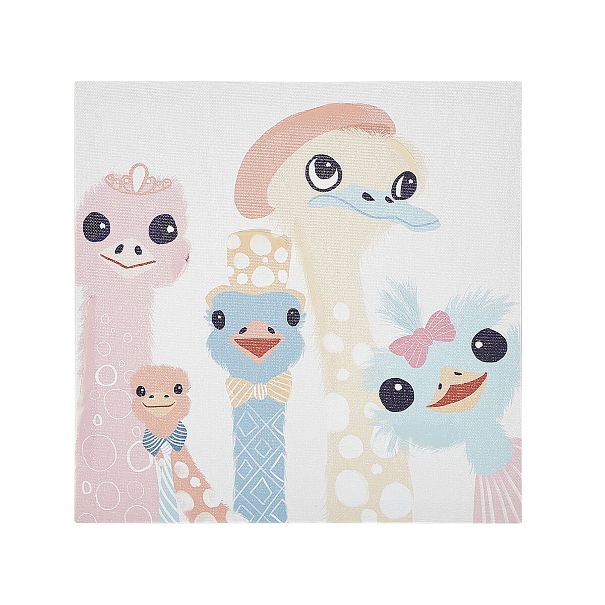 Zestaw 3 obrazów na płótnie zwierzęta 30 x 30 cm kolorowy TILLIA