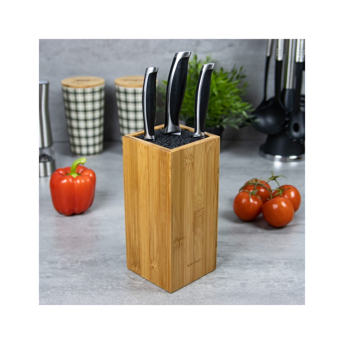 Uniwersalny bambusowy blok na noże do noży KINGHOFF