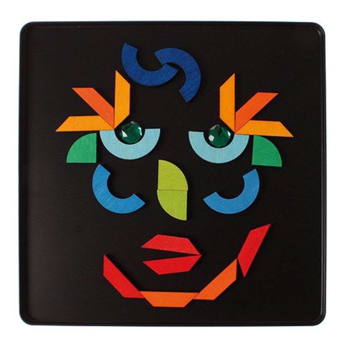 Układanka magnetyczna Kształty Geometryczne i Klejnoty - drewniane klocki Grimm's 6+