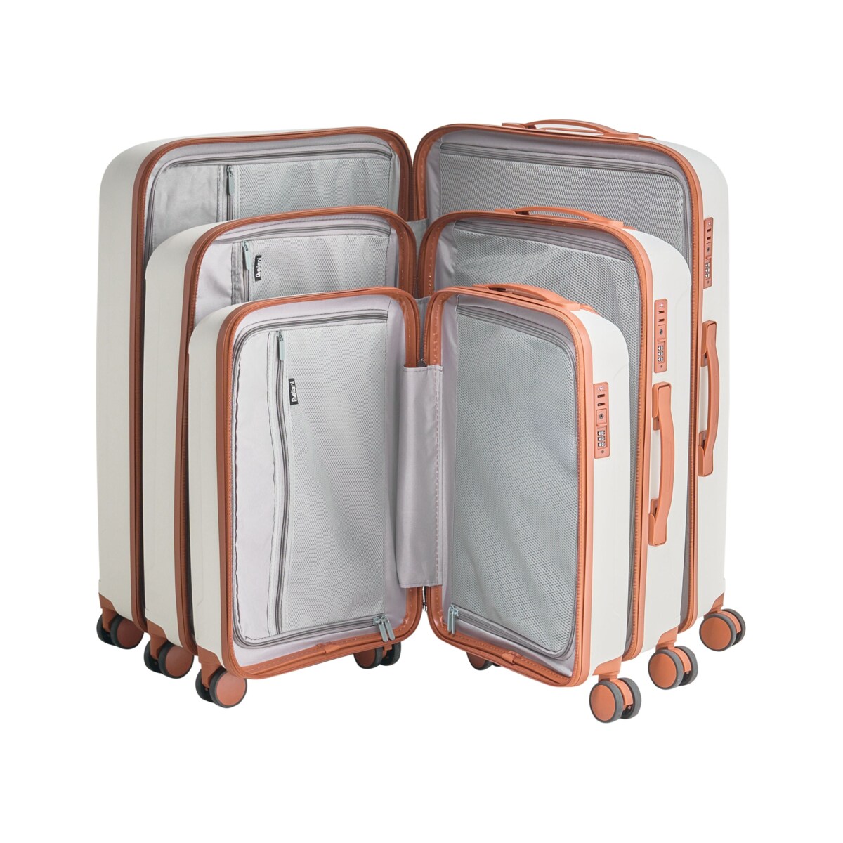 Zestaw 3 walizek TONSAI Złamana biel