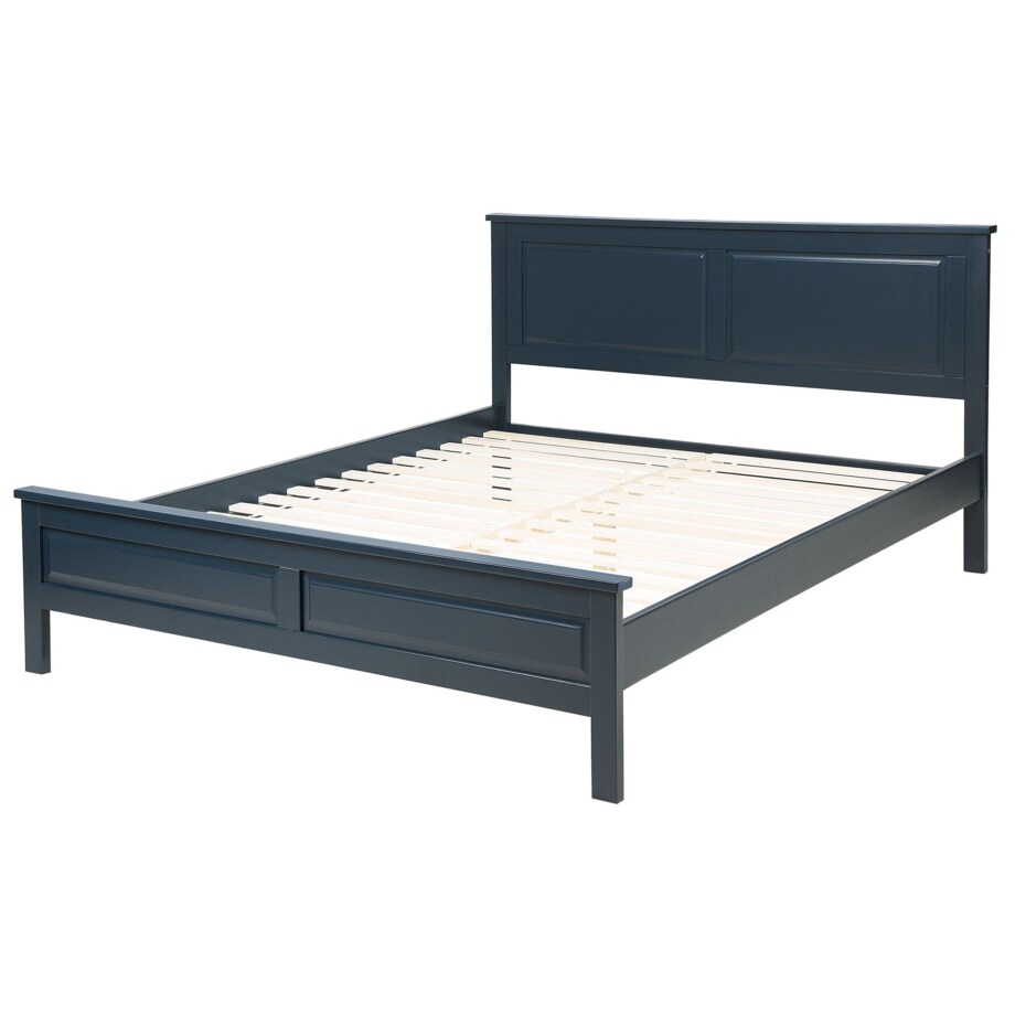 Łóżko drewniane 180 x 200 cm niebieskie OLIVET