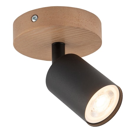 Reflektor sufitowy drewniany Top Wood 3290 TK Lighting metalowy czarny