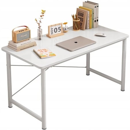 Biurko komputerowe młodzieżowe stolik białe nowoczesne loft duże 100 cm