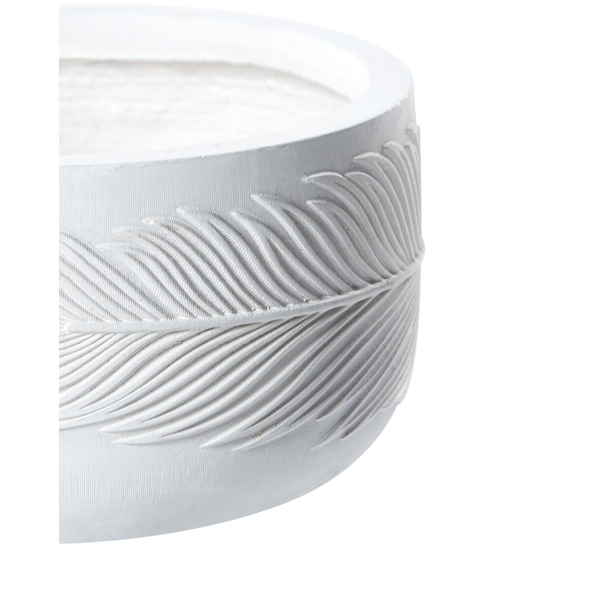 Doniczka okrągła 43 x 43 x 23 cm złamana biel FTERO