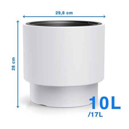 Doniczka Donica Ogrodowa 29,8 Cm Okrągła Na Taras Do Ogrodu Domu Biała