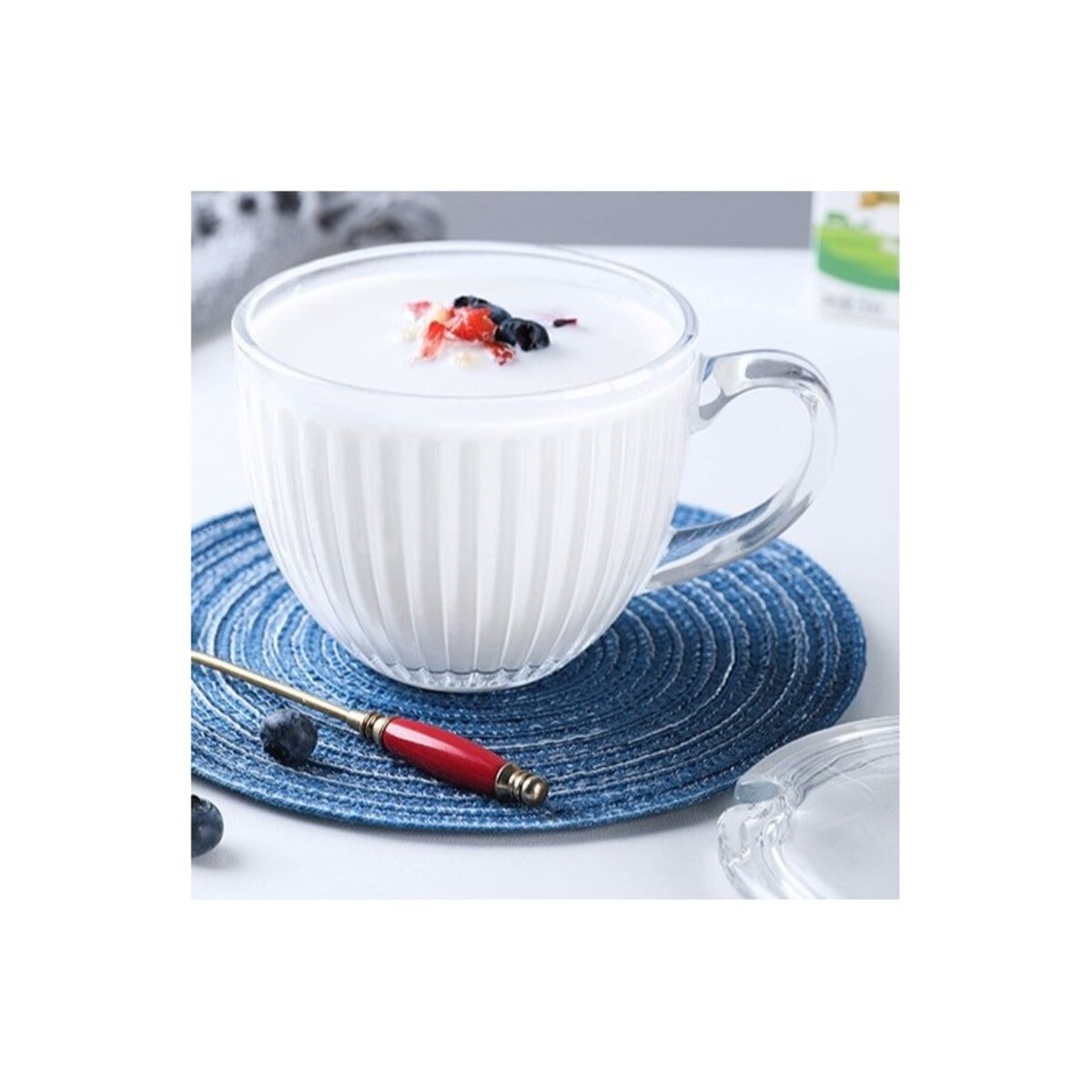 Filiżanka szklanka ryflowana duża 460 ml 1szt SZK152